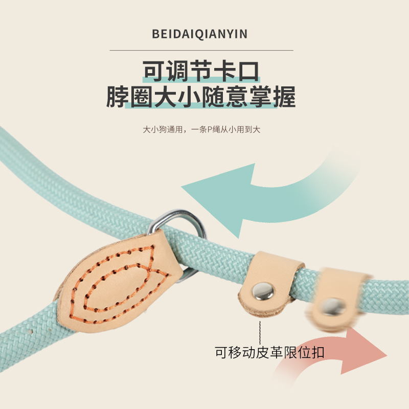 Dog Leash Explosion-Proof Integrated P Rope P Chain Thick Dog Leash Dog Leash Dog Leash Universal for Small, Medium and Large Dogs