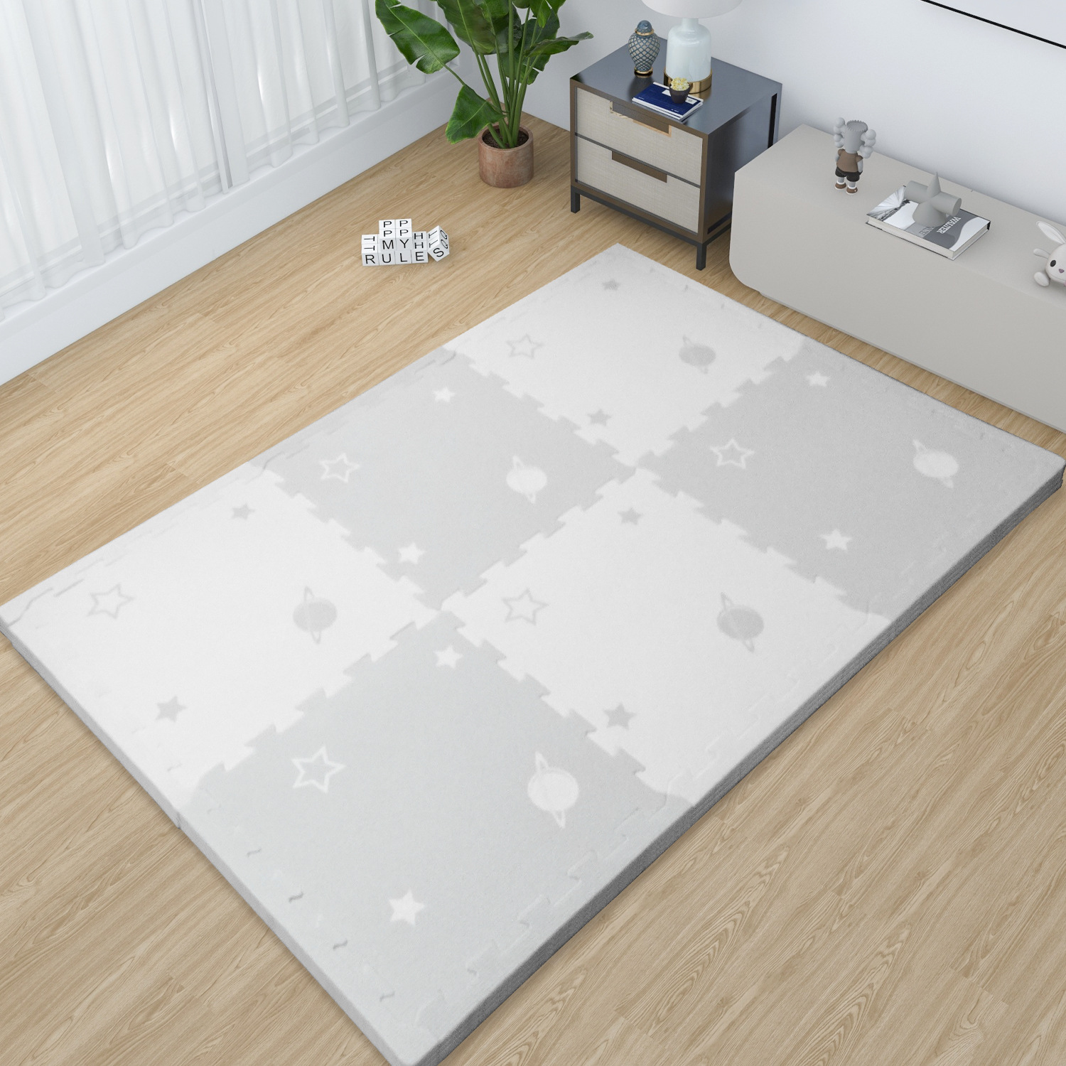 Crawling Mat Splicing Floor Mat Xpe2Cm Baby Odorless Mat Thickened for Infants and Children, Formaldehyde-Free Crawling Mat for Living Room