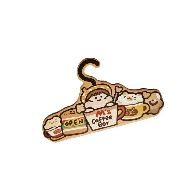 Fsc Certified Paper Clothes Hanger Customized Cartoon Kidsren's Baby Pet Kraft Paper Clothes Hanger Multi-Color Pattern Hanging Card Customized