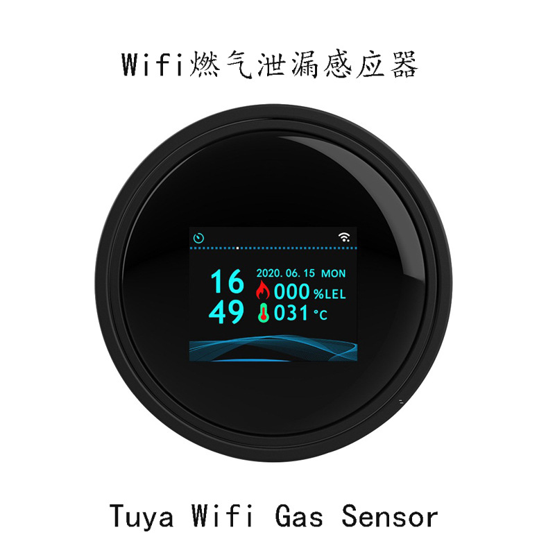 Новый беспроводной газовый детектор Tuya, Wi-Fi, сигнализация горючего газа, интеллектуальный голосовой газовый детектор