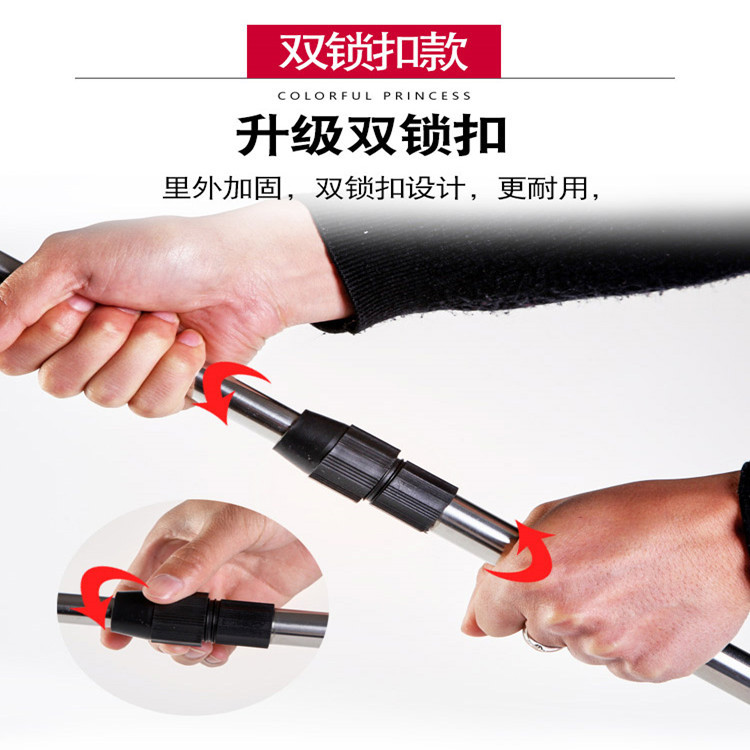 New multifunctional high-altitude object hook object rod stainless steel plate flat hook rod positioning telescopic rod outdoor products