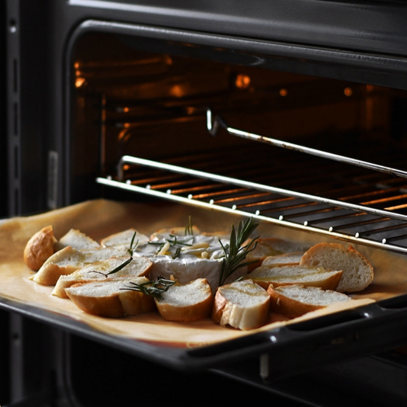 Square and Round Food-Grade Barbecue Baking Silicone Paper with Printed Patterns, Double-Sided Sheet-Packed Air Fryer Paper Customization