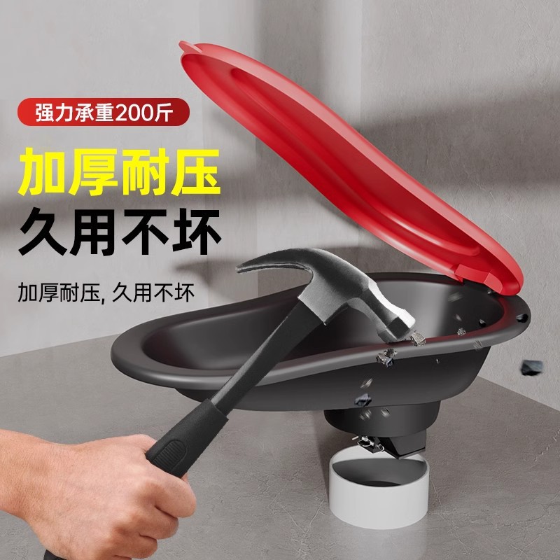 Temporary Simple Toilet for Decoration Toilet Odor-proof Flushable Disposable Plastic Squatting Toilet for Construction Site