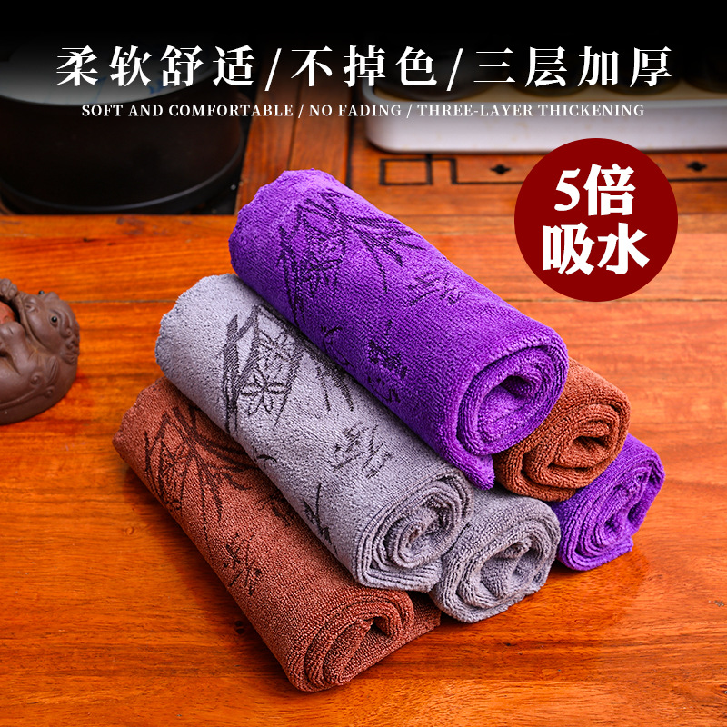 Чайное полотенце впитывающее утолщенное чайное полотенце микрофибровое с фиксированным логотипом полотенце для чайника с индивидуальной упаковкой