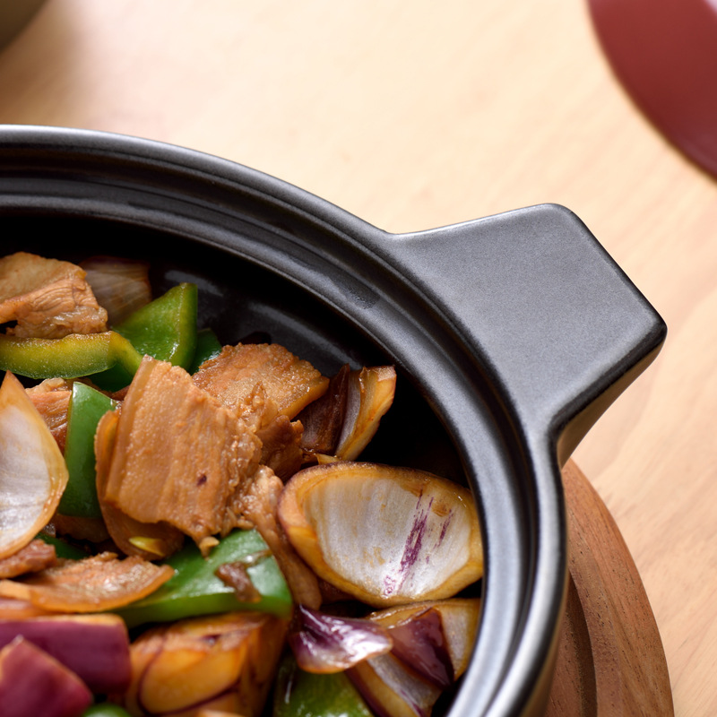 Wholesale Korean-style ceramic dry pot special pot commercial rice large capacity dry casserole fish head pot shallow mouth casserole