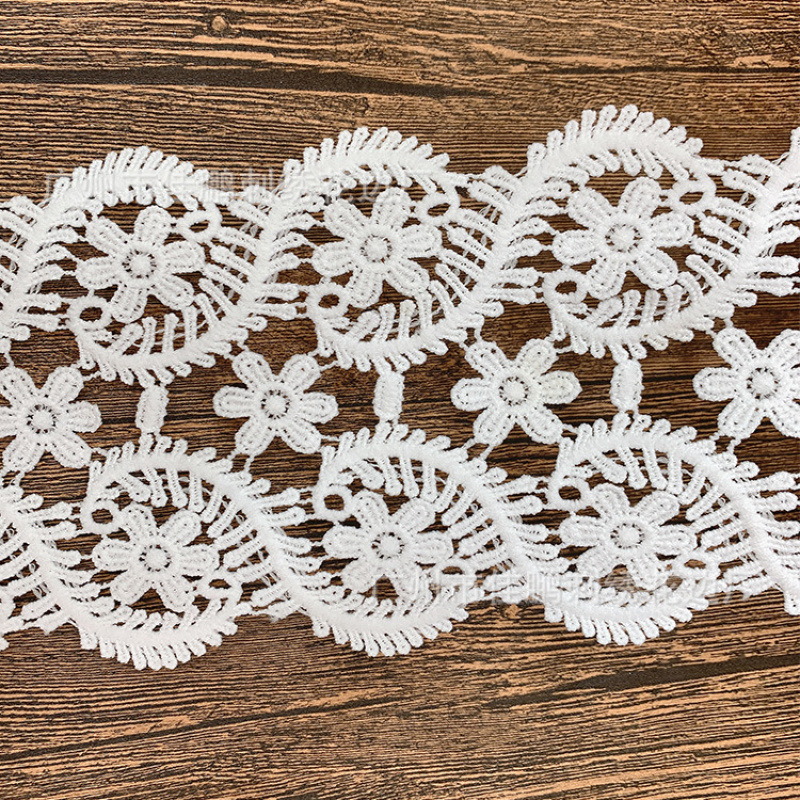 Clothing Accessories DIY Milk Silk Barcode Japanese Style Water-Soluble Lace Factory Direct Sales Embroider Lace Home Soft Decoration