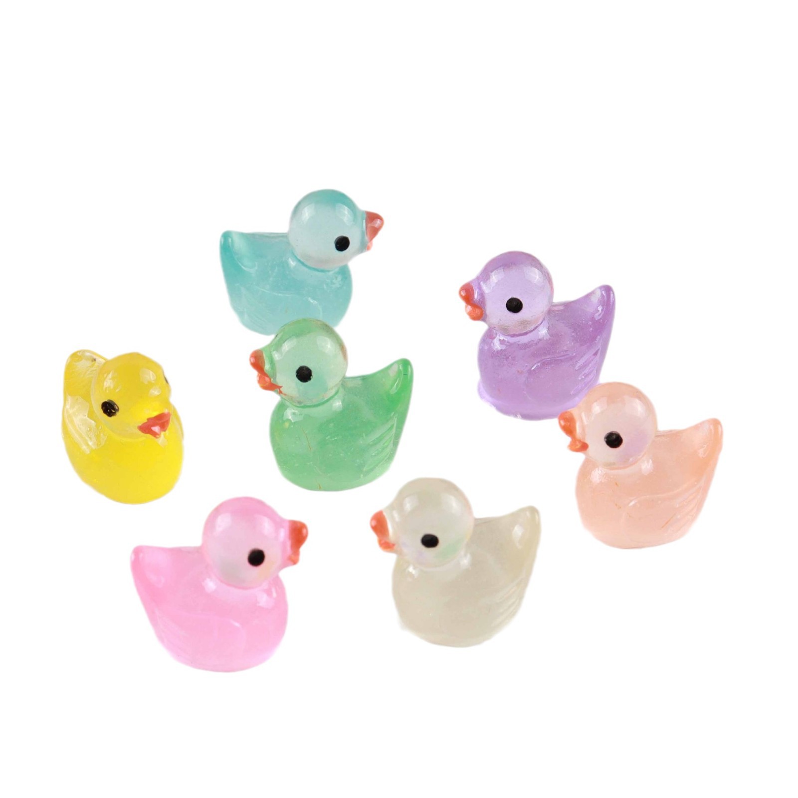 Cross-border resin luminous little duck diy jewelry hair accessories mini car creative micro landscape ornaments