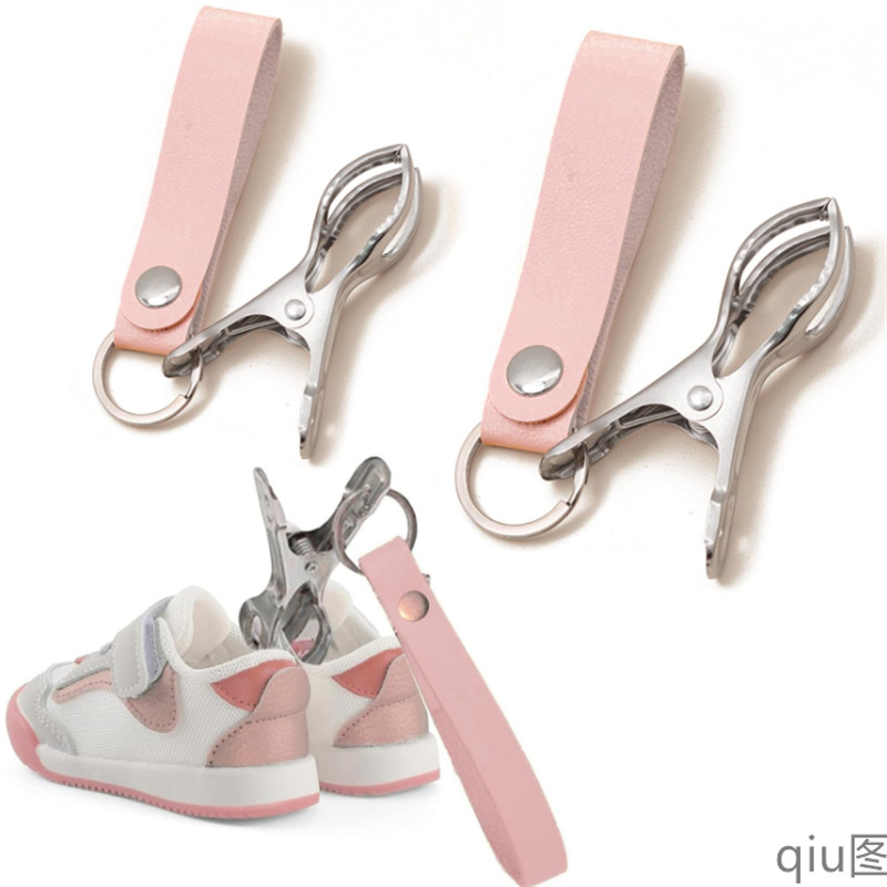 в наличии кросс-обувь многофункциональный PU хранение зажим детская коляска висячий зажим для обуви фиксированный зажим из кожи
