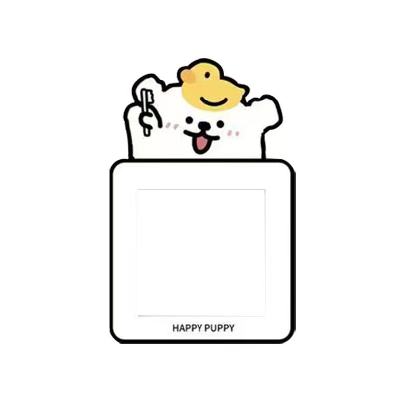 Cute Puppy Switch Sticker Household Socket Frame Cover Creative Switch Protective Cover Felt Decorative Wall Sticker Self-adhesive