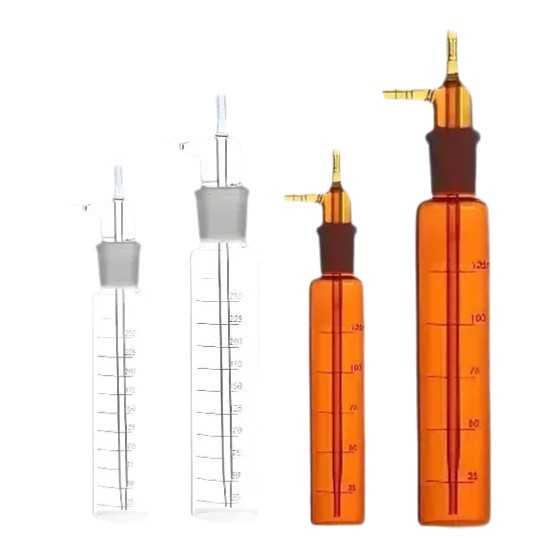 Impact Absorber Bottle Impact White Brown 10-500ml Sulfuric Acid Mist Air Sampling Tube Straight Bubble