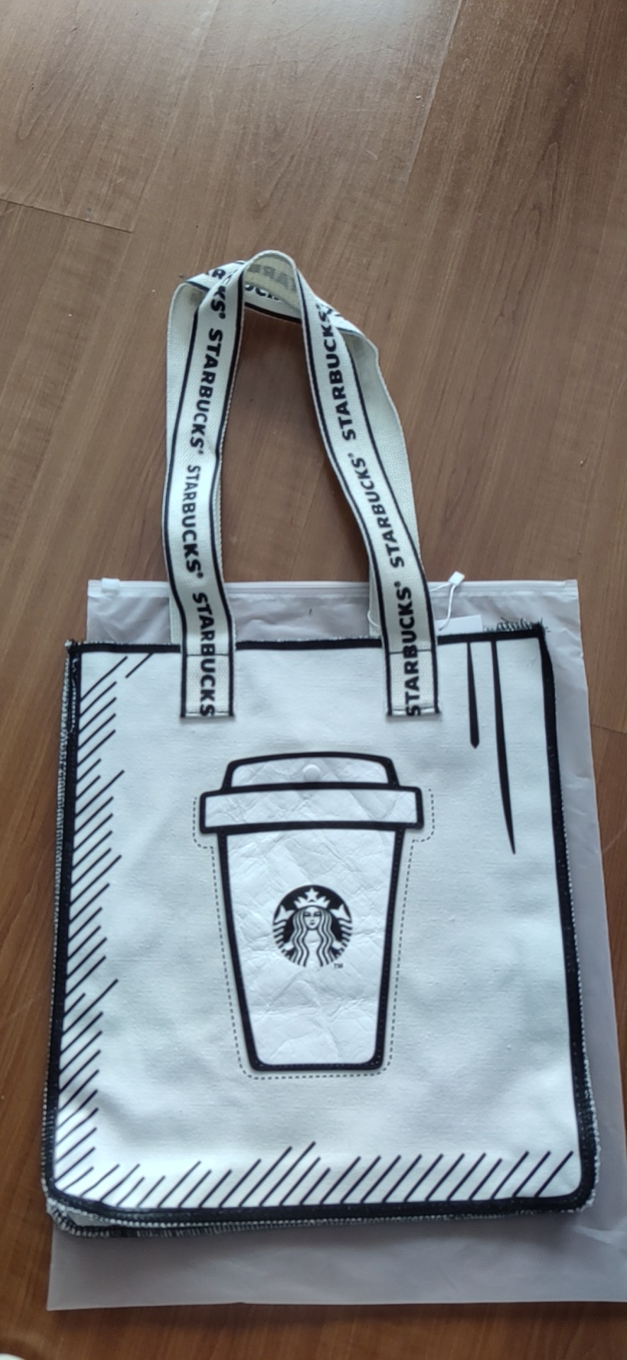 Creative Canvas Bag Cup Foldableing Shopping Bag Diving Material Polyester Recyclable Rpet190T Double Layer Crossbody Bag