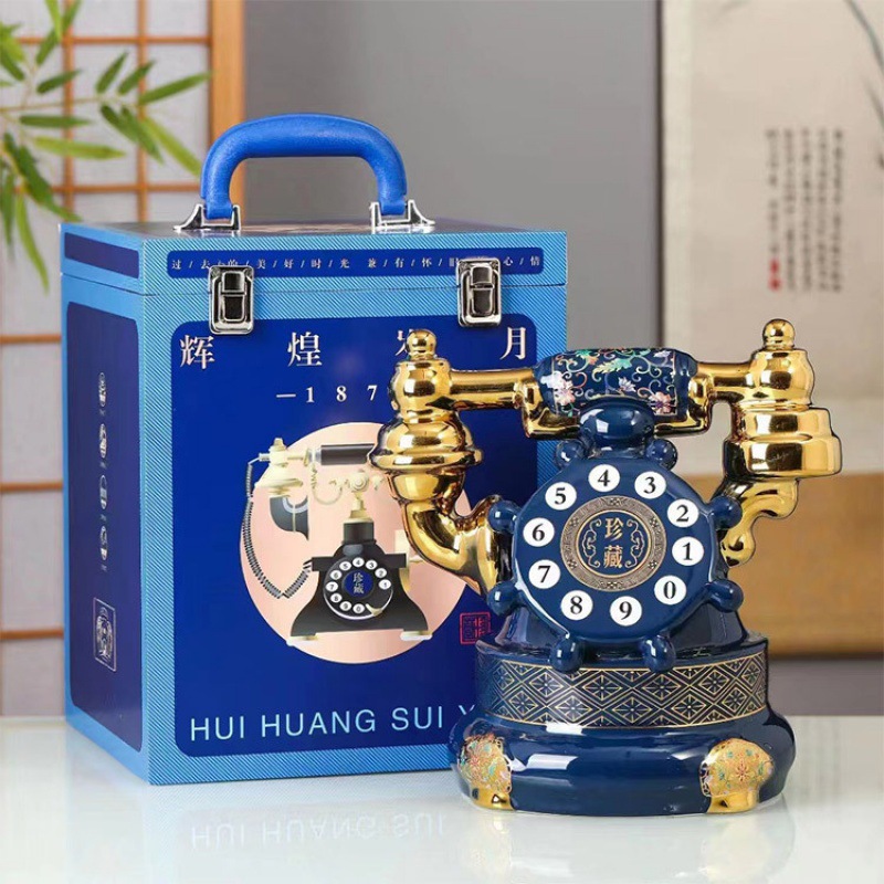 Керамические бутылки для вина Jingdezhen, 1.5 кг, телефонные бутылки для вина, высокий температурный цветной глазурь