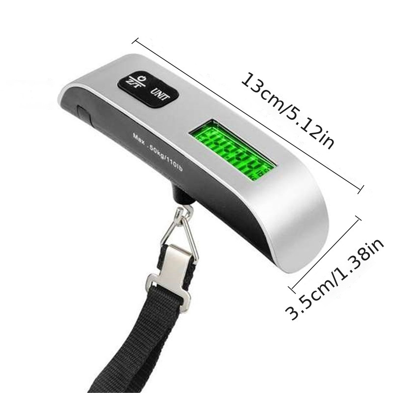 Cross-border Handheld Scale Hook Electronic Scale 50KG Portable Luggage Scale Household Handheld Weighing Scale Rough Handle Portable Scale