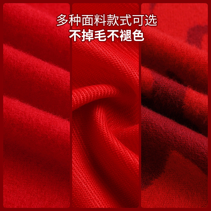 Chinese Red Scarf Production Company Annual Meeting Production Printed Logo Event Embroidered Red Scarf Opening Class Reunion
