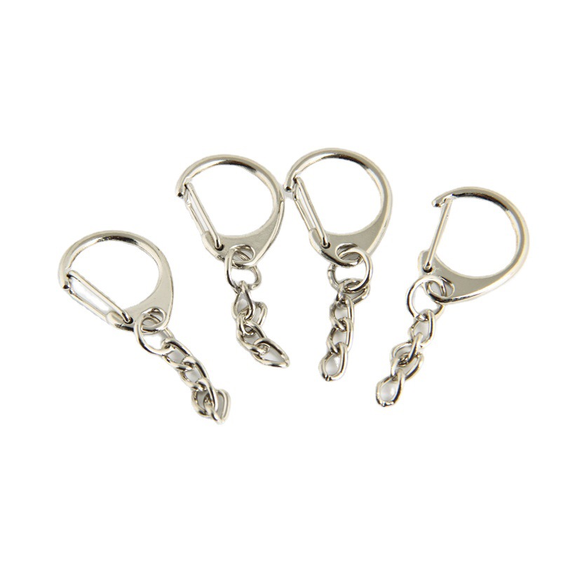 Factory direct supply C buckle metal D buckle with eight key chain key chain accessories multi-specification exquisite key ring