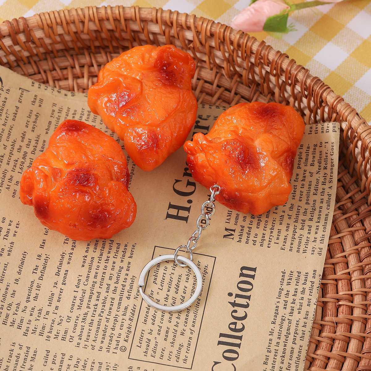 PVC Simulation Fried Chicken Legs Fried Chicken Wings Fries Refrigerator Stickers Creative Orleans Chicken Legs Coke Chicken Wings Decorative Props