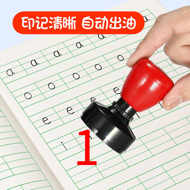 Arabic Numeral Seal 1-30 Number Marking Logo Large Round Seal 26 Letters Abc Kindergarten Kidsren's Learning