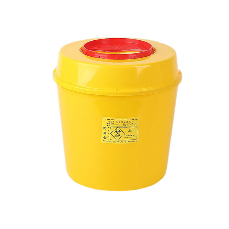 Manufacturer Wholesale Sharp Tool Box Round Hospital Clinic Syringe Storage Box Trash Can Dental Square Sharp Tool Box