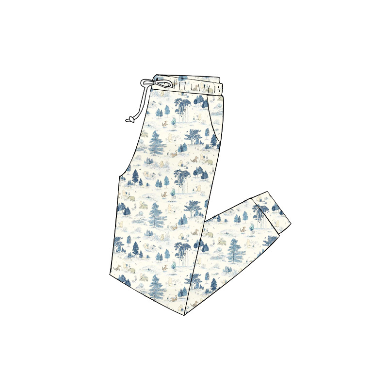 High-Quality Foreign Trade Children's Clothing Printed Children's Cute Creative Custom Autumn Trousers