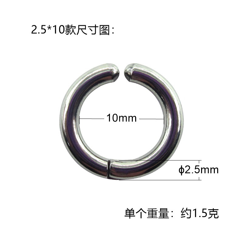 American decoration coil ear clip without ear hole ear clip round wire earrings stainless steel round light earrings Europe and the United States cross-border hot