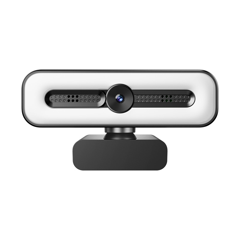 4K High-Definition Computer Camera Driver-Free with Beauty Fill Light for Online Class Live Broadcast External Computer Camera