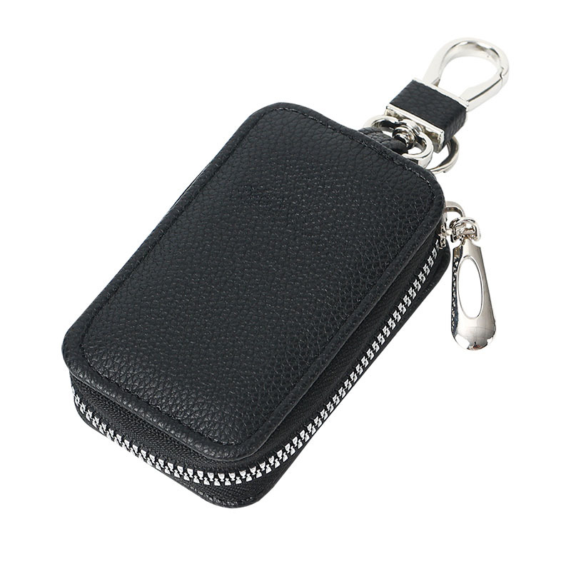 Cross-Border Popular Multifunctional Universal Pebbled Car Key Bag Unisex Zipper Key Bag High-End
