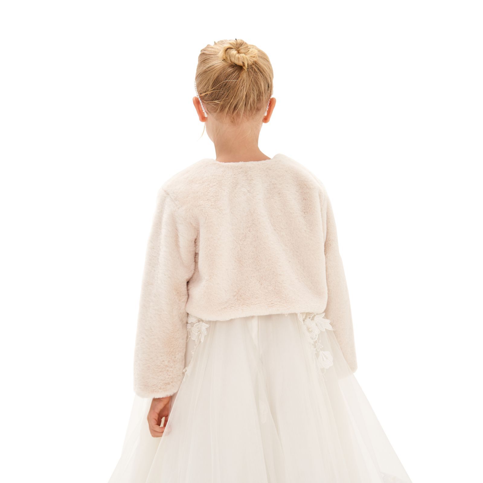 Cross-border Explosions Children's Autumn and Winter Dress Long Sleeve Crewneck Girls' Princess Dress Flower Children's Performance Outer Cape Source Factory