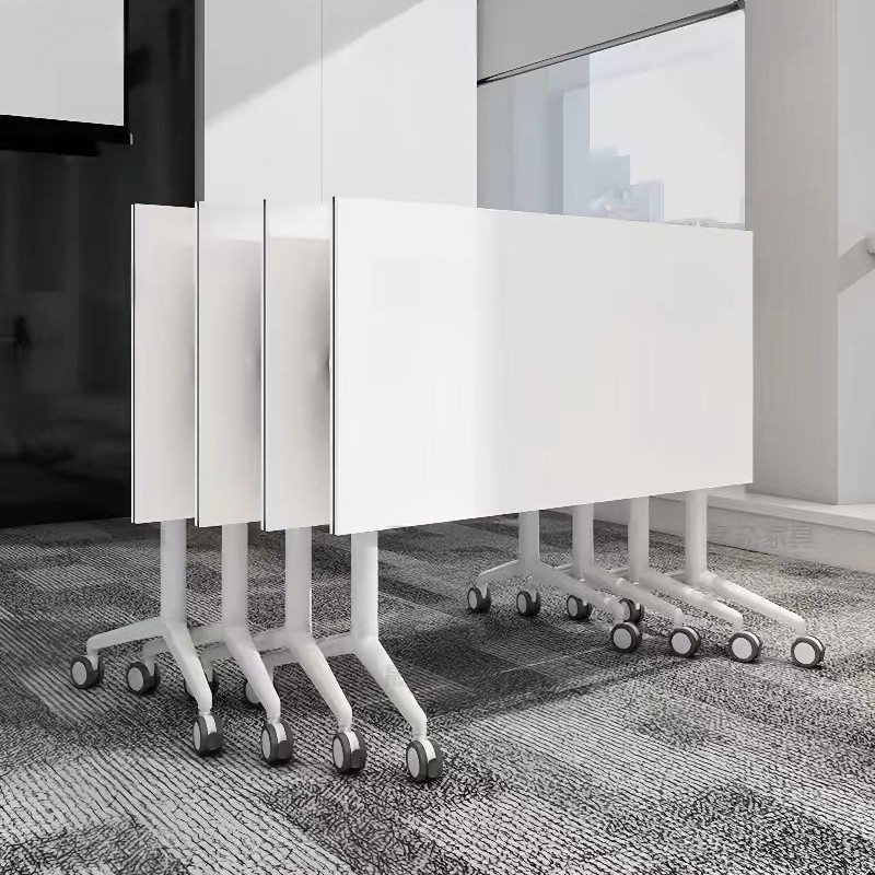 Long Learning Wheel Tutoring Table Office Desk Reading Folding Conference Table and Chair Combination Removable Splicing Training Table