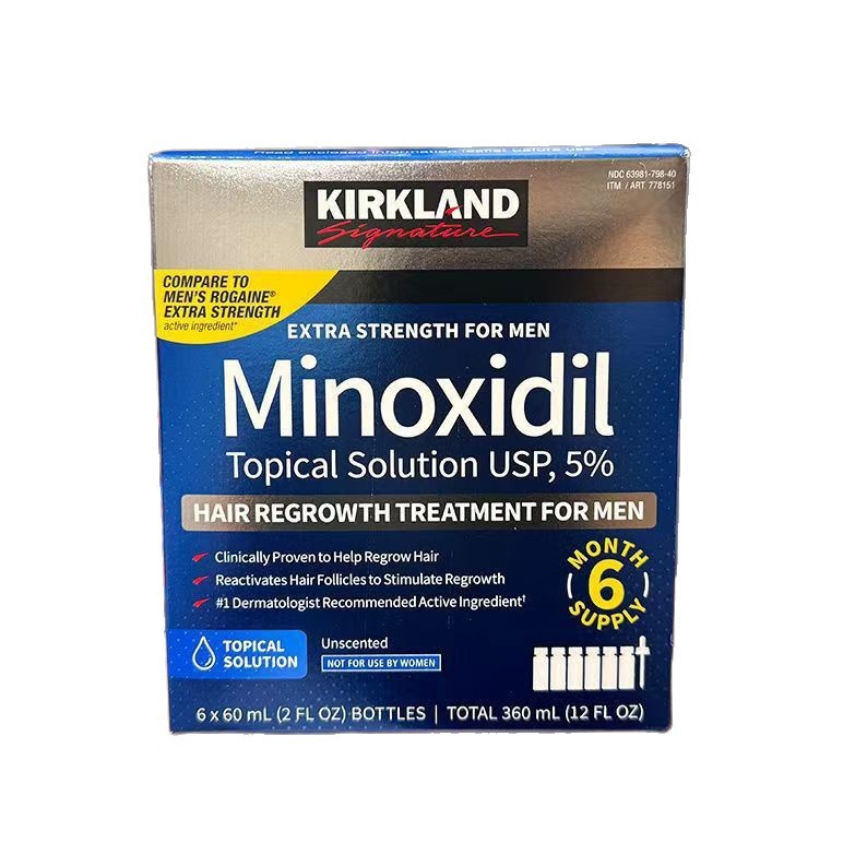 New Version of Cross-Border Non-Kirkland Hair Growth Liquid Men's Hair Growth Liquid Kirkland 6-Bottle Set Minoxidil