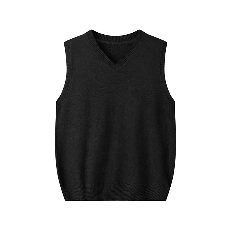 Jk Uniform Vest Early Spring Turtleneck Knitwear Multi-color Vest V-neck Sleeveless Inner Jk Sweater Knitwear
