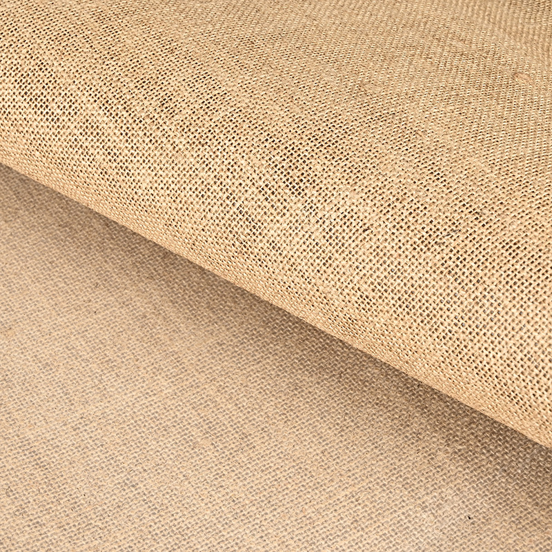 Laminated Jute Fabric Custom Handmade DIY Tablecloth Burlap Decorative Fabric Wide Jute Rope Burlap Sheet Coarse Burlap Roll