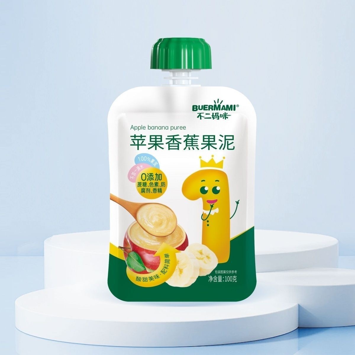 Fuji Mommy Puree 100g Add Fruit and Vegetable Juice Apple Food Banana Blueberry Strawberry