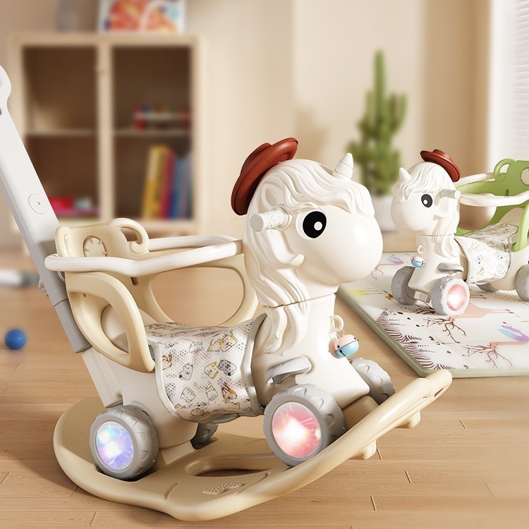 Многофункциональная качалка для детей, самокат два в одном, противоударный дизайн, безопасная и веселая, детская Bluetooth музыкальная машина