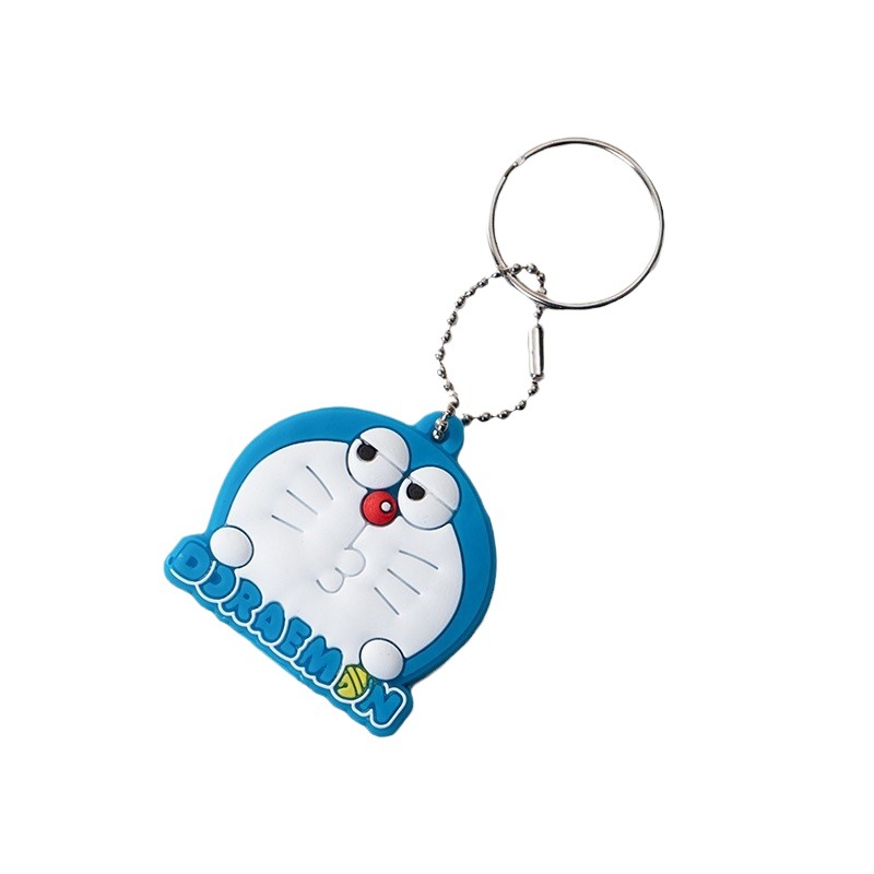 Key Cover Double-Sided Cartoon Stylish Internet Celebrity Soft Glue Animation Key Protective Cover Cute Access Control Card Head Cover Electric Vehicle