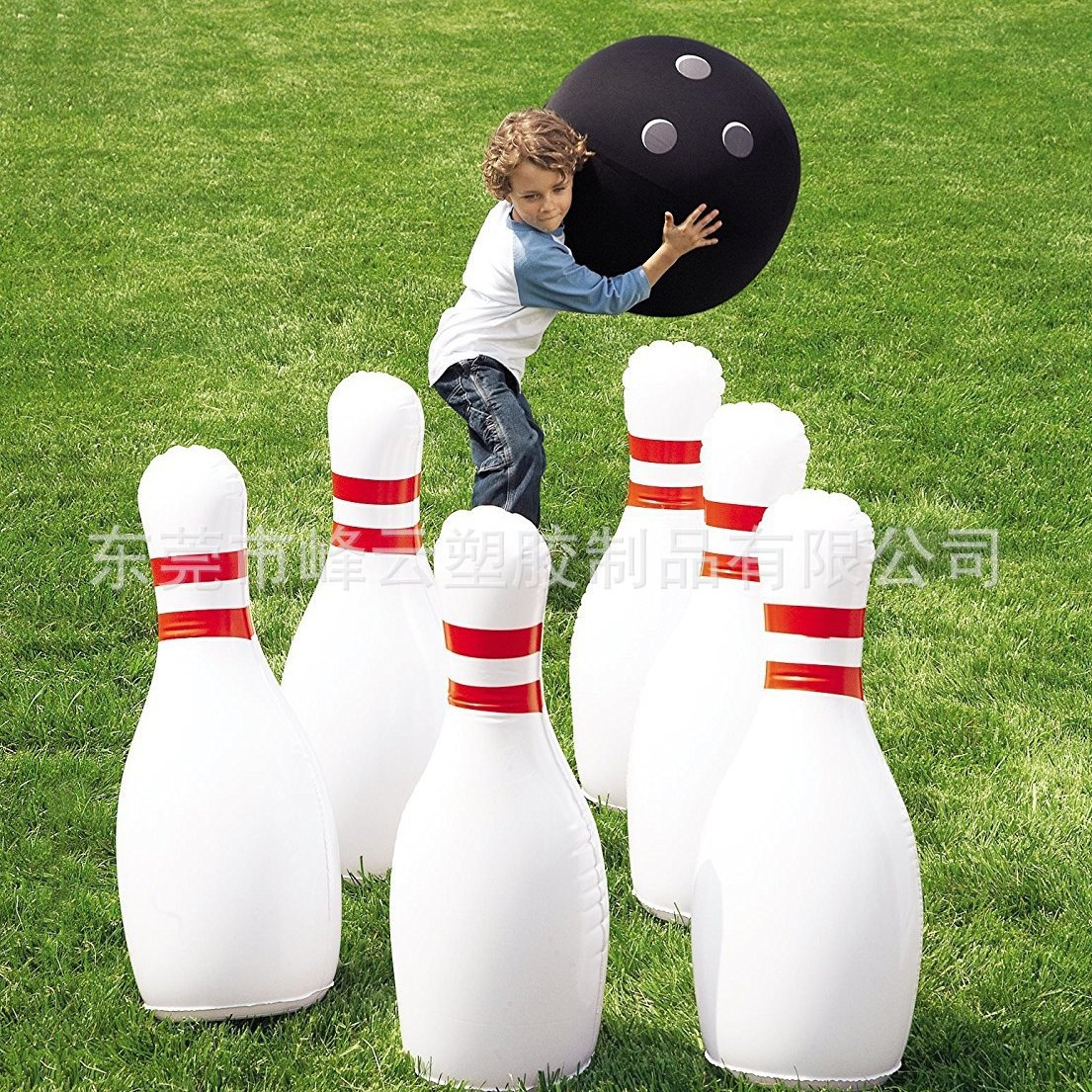 Dongguan Qiaotou Factory Customized Pvc Blow Bowling Ball Customized with Full Board Printing Pattern