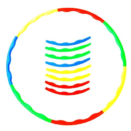 Пластиковый хула-хуп для утренних упражнений в детском саду, съемный, спортивный