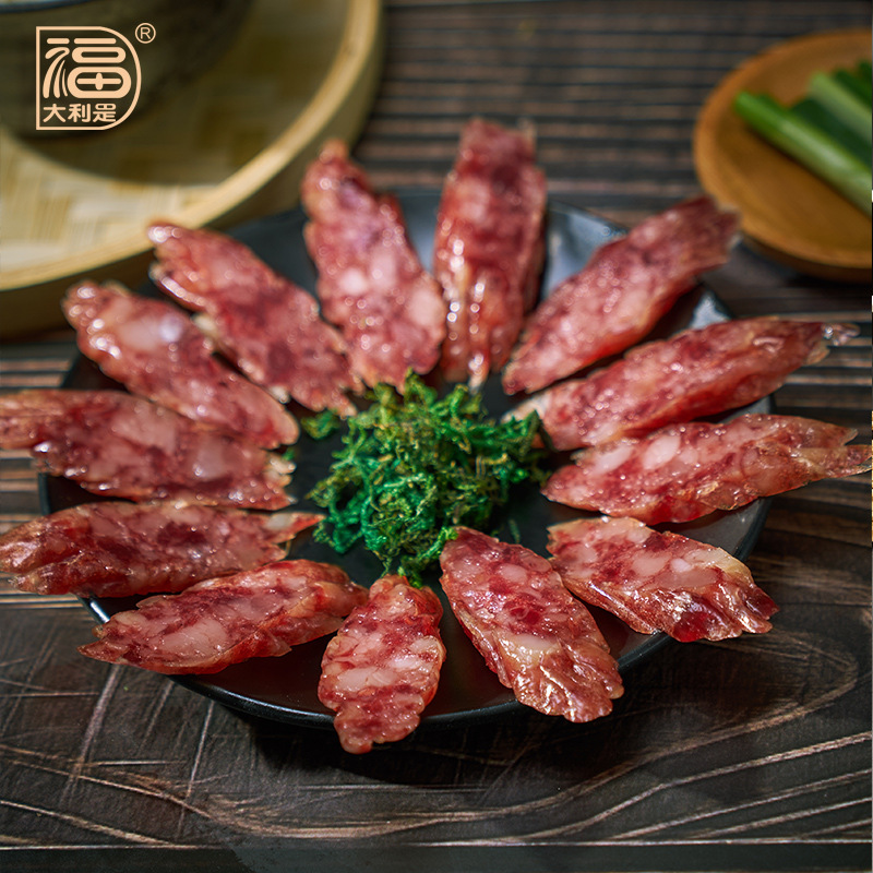 Factory direct Cantonese sausage 100g small package sugar wine flavor sausage catering rice ingredients Cantonese sausage