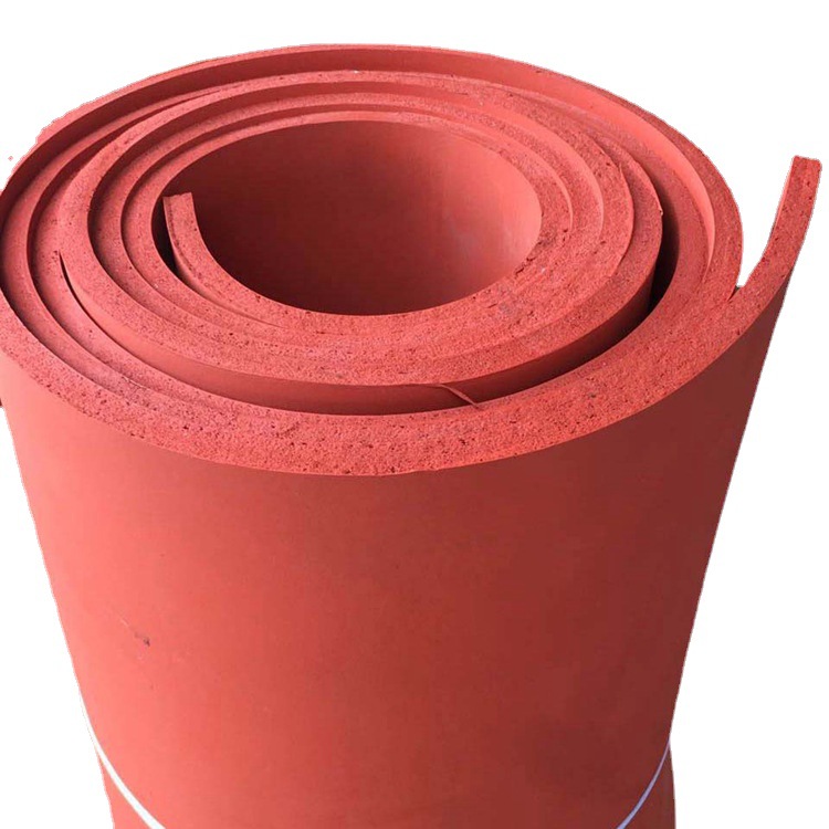 Red foam silicone board high temperature resistant high elastic silicone foam board hot stamping machine pad sealed sponge roll pad