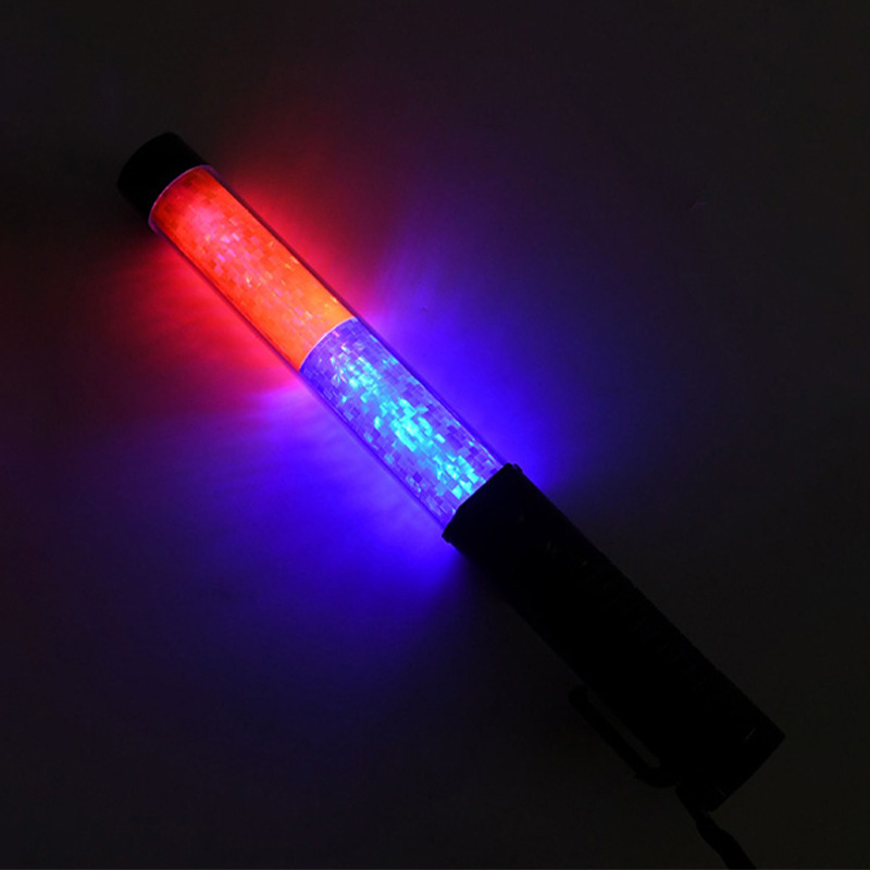 Manufacturer Supply led Traffic Baton Red and Blue Fire Emergency Warning Flash Stick Rescue Flashing Signal Stick