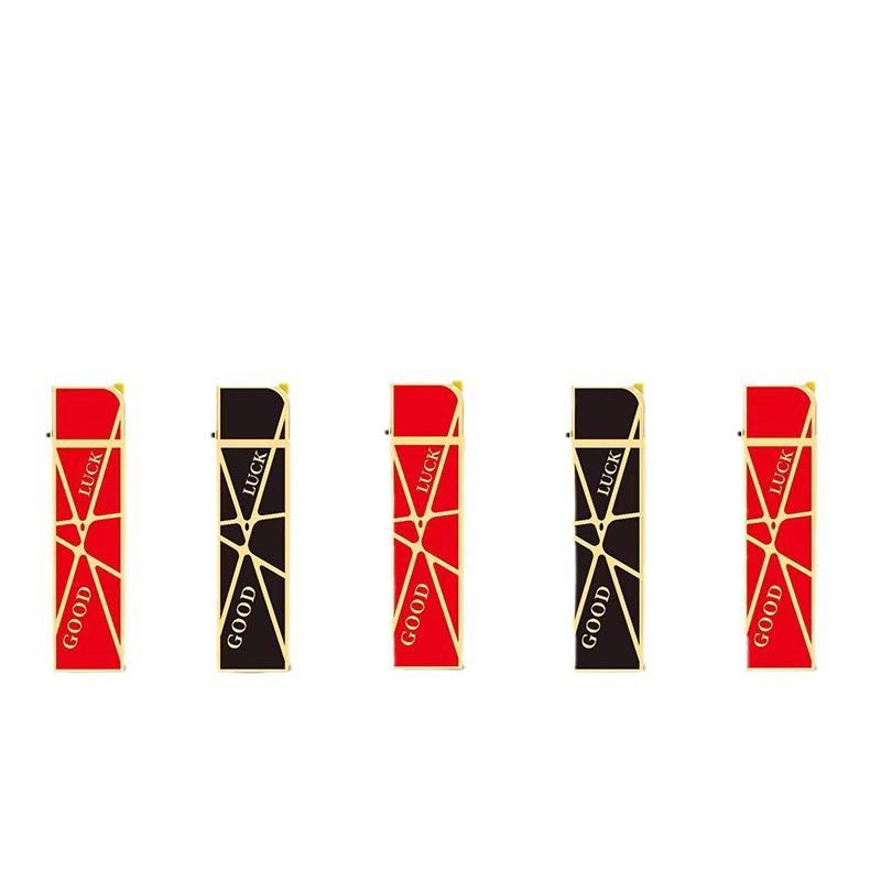 Cross-border foreign trade new creative advertising plated iron shell in stock supply oblique inflatable straight windproof lighter