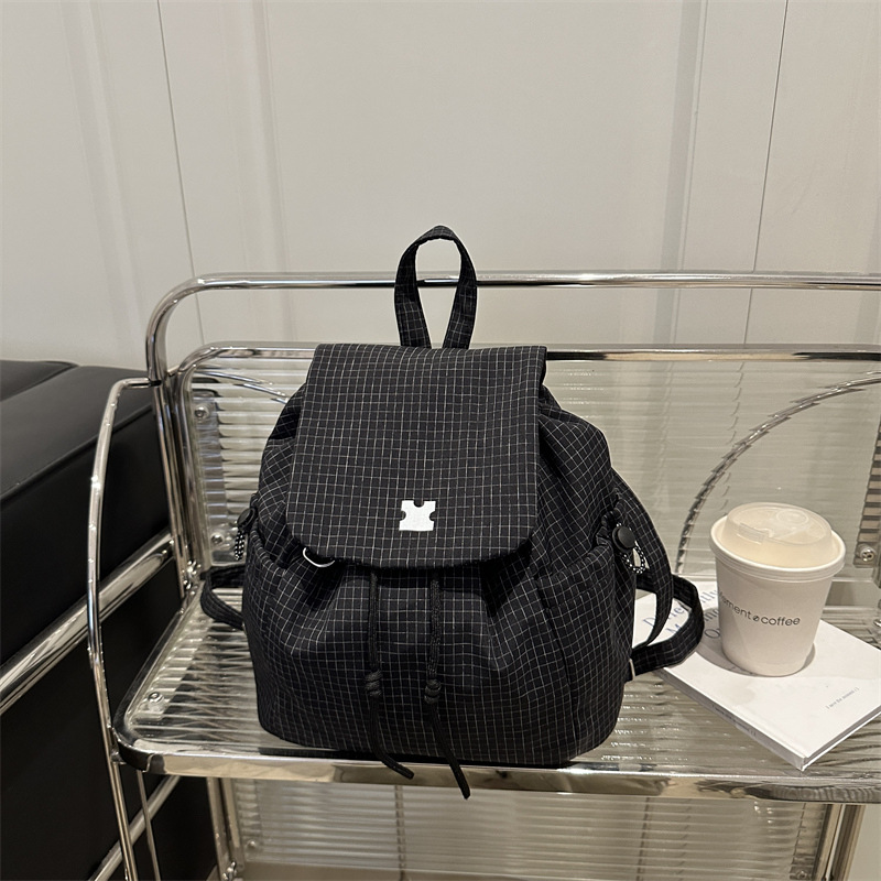 Рюкзак с шнурком модный большой ёмкости 2025 лето новый универсальный повседневный сумка популярный школьный рюкзак