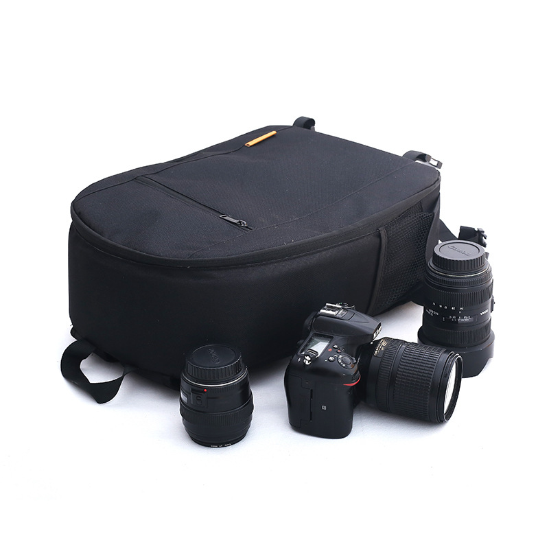 SLR Double Shoulder Camera Bag Waterproof Small Photography Bag Outdoor Leisure Backpack Digital Backpack 6 Lens