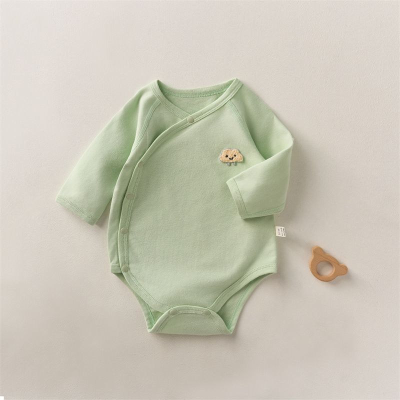 2024 Autumn and Winter New Newborn Clothes Cotton Baby Wrap Fart Clothes Triangle Ha-Yi 0-1 Year Old Boneless Class A Base