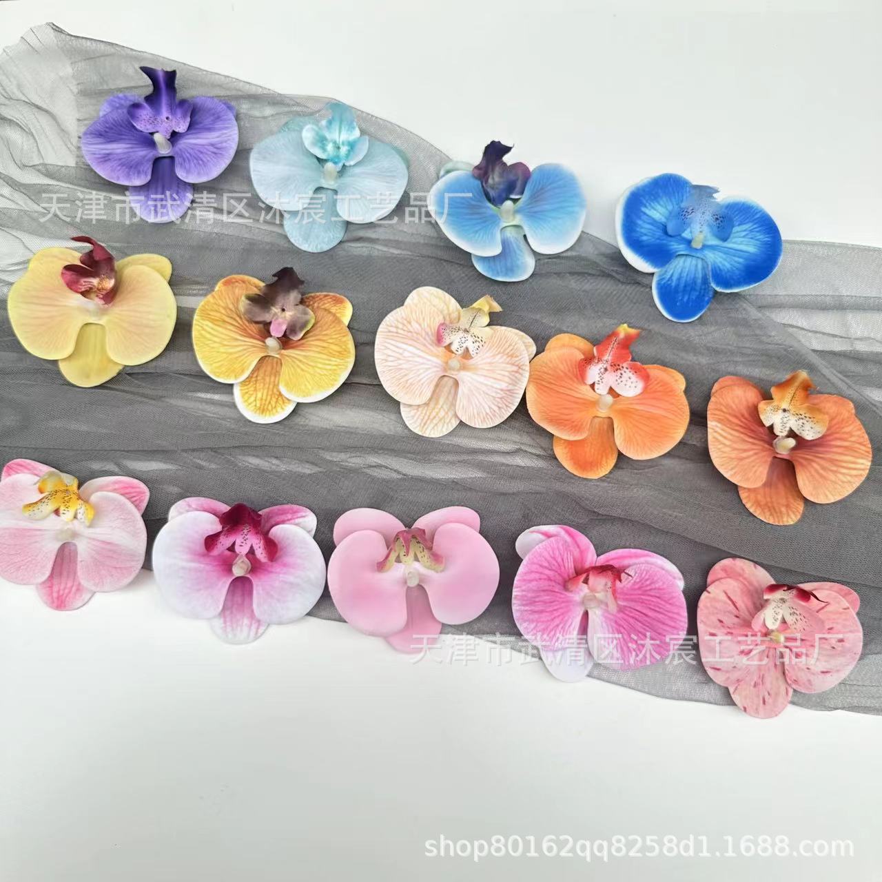 Single Head 3D Phalaenopsis Simulation European Style Butterfly Flower Hair Clip Hair Clip Hair Accessories DIY Headdress Duckbill Clip Side Clip