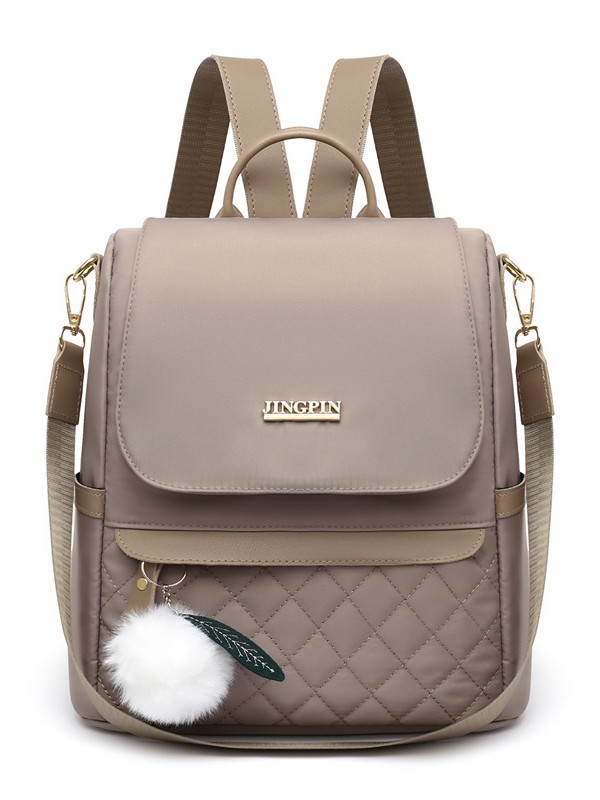 Backpack New 2025 Fashion Korean Oxford Cloth Crossbody Portable Simple Rhombic Travel Casual Women's Backpack