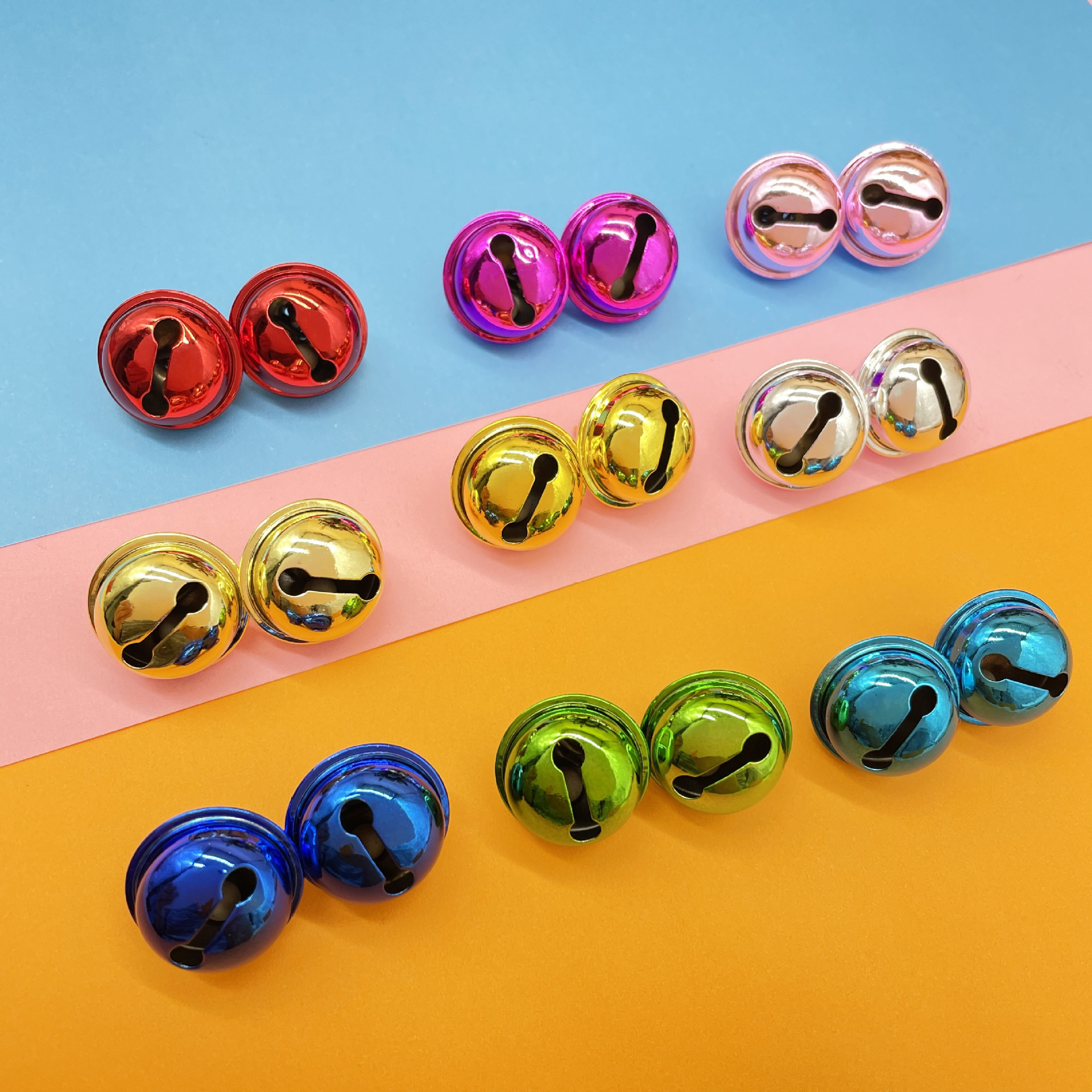 22мм металлический колокол с вакуумным покрытием для DIY аксессуаров, рождественский колокол