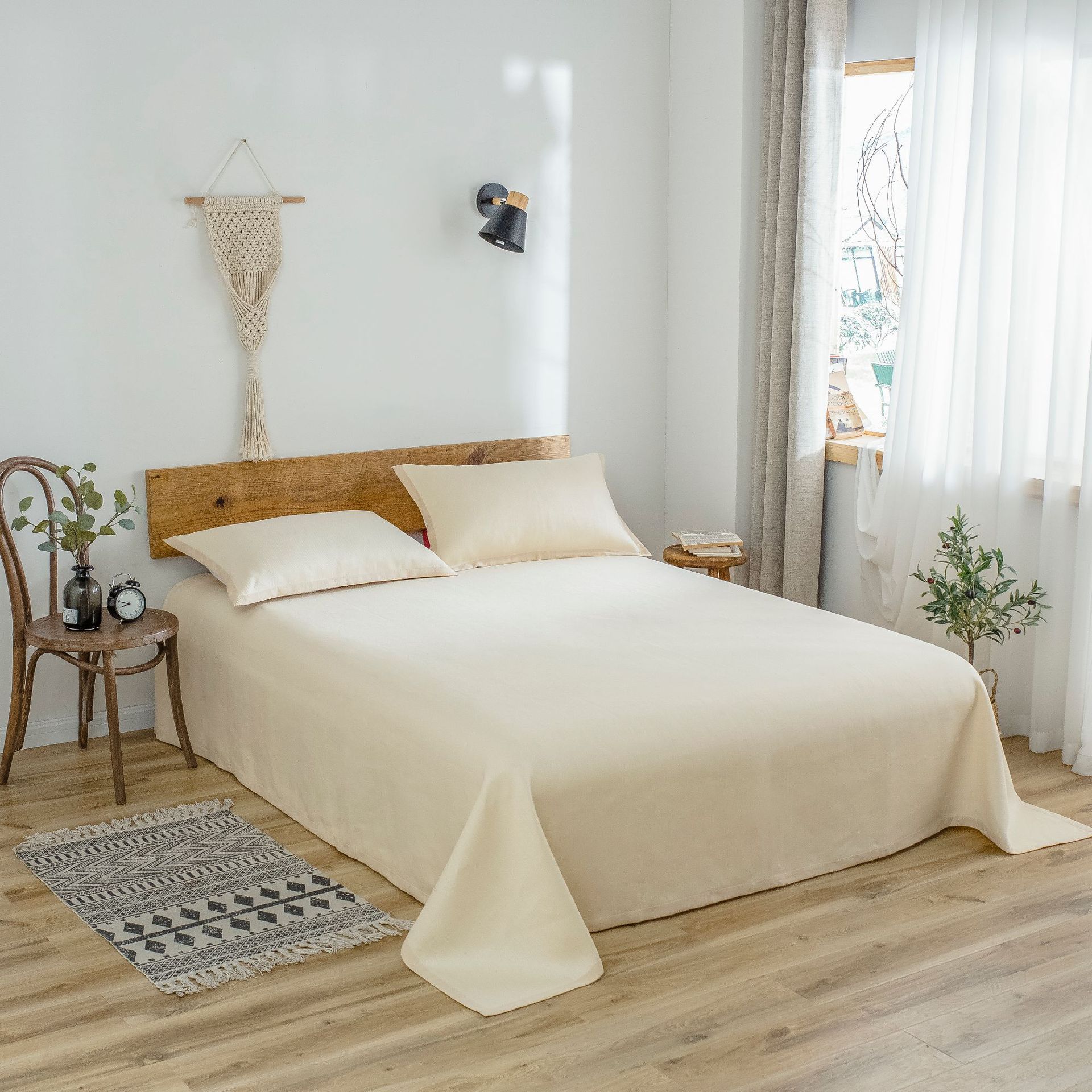 Hemp Mat 100% Pure Hemp Three-Piece Set Including Pillowcase Baby Can Use Sweat-Absorbent and Breathable Hemp Mat Three-Piece Set