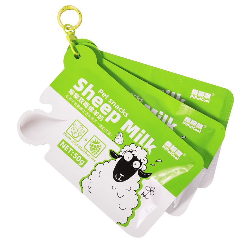 Pet Snacks Sheep Milk Raspberry Goat Milk Independent Bag 50g Sheep Milk for Puppies, Kittens, Cats and Dogs