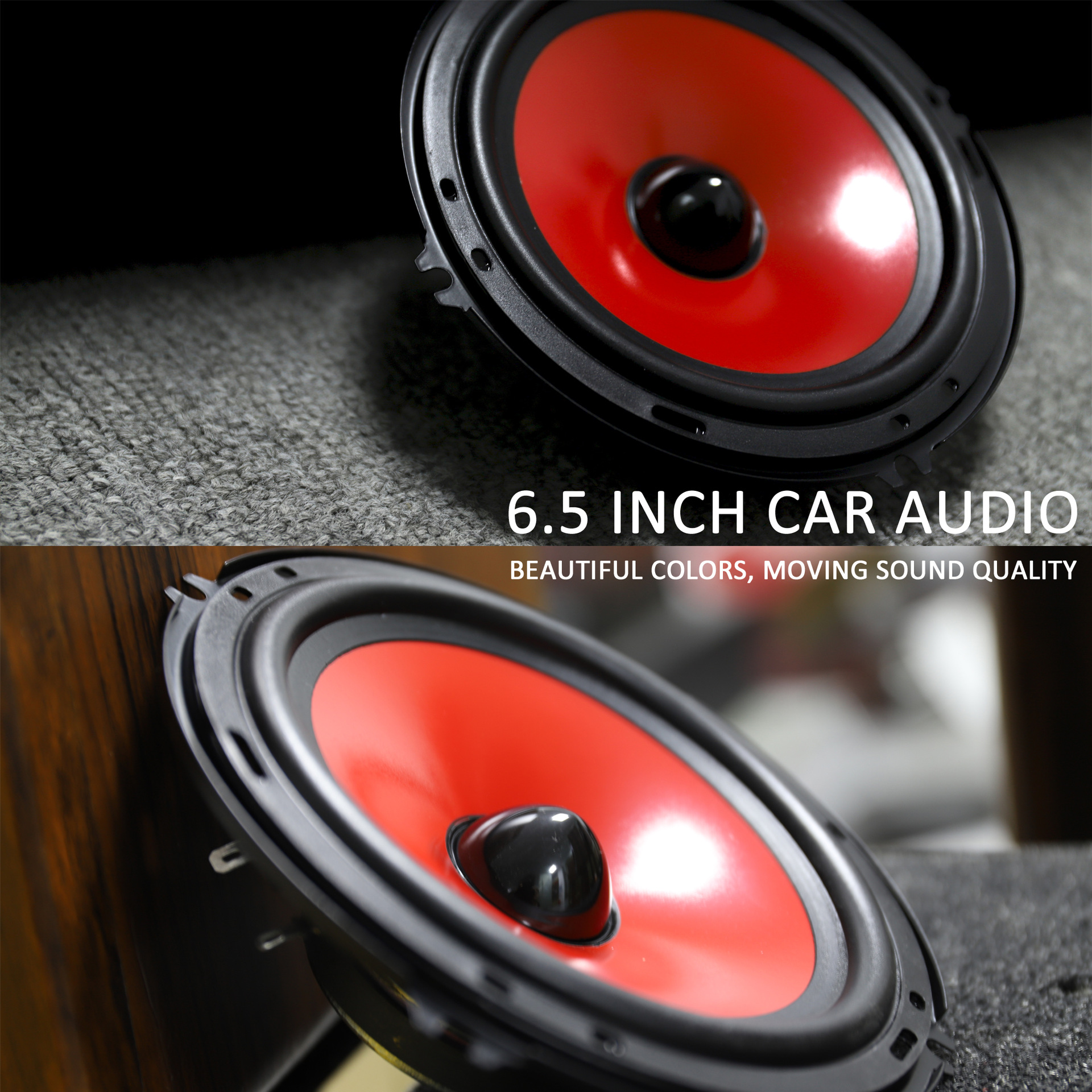 6.5-inch car audio speaker 2021 New Red foreign trade front door bass speaker 4 Ohm 90W