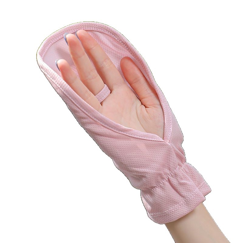 Sunscreen Gloves Women's Anti-ultraviolet Ice Silk Bicycle Summer Thin Breathable Driver Driving Ride Finger Anti-slip